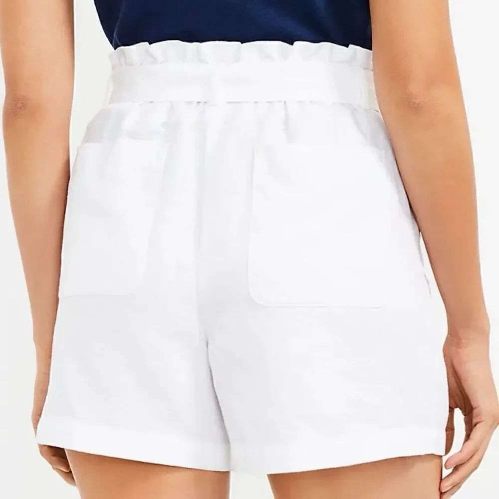 Loft Paperbag Shorts in Linen Cotton size XS No Belt